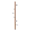 Coat rack Sinem pakoworld metal in white-natural color D30x175cm