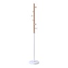 Coat rack Sinem pakoworld metal in white-natural color D30x175cm