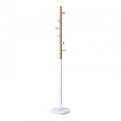 Καλόγερος Sinem pakoworld μέταλλο σε λευκή-φυσική απόχρωση Φ30x175εκ