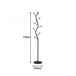 Καλόγερος Lelom pakoworld μέταλλο σε μαύρη απόχρωση Φ30x170εκ