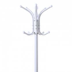 Καλόγερος Mendora pakoworld μέταλλο σε λευκή απόχρωση 40x40x180εκ