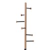Coat rack Serea pakoworld metal in black-natural color D30x175cm