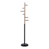Coat rack Serea pakoworld metal in black-natural color D30x175cm