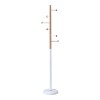 Coat rack Serea pakoworld metal in white-natural color D30x175cm