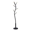 Coat rack Portu pakoworld metal in black-natural color D30x170cm