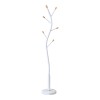 Coat rack Portu pakoworld metal in white-natural color D30x170cm