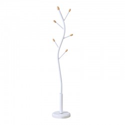 Καλόγερος Portu pakoworld μέταλλο σε λευκή-φυσική απόχρωση Φ30x170εκ