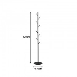 Καλόγερος Tebera pakoworld μέταλλο σε λευκή απόχρωση Φ30x170εκ