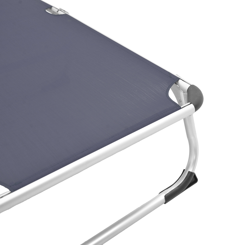 Ξαπλώστρα παραλίας Fevepe pakoworld βαρέως τύπου αλουμίνιο-textilene σε ανθρακί απόχρωση 58.5x185x29.5εκ