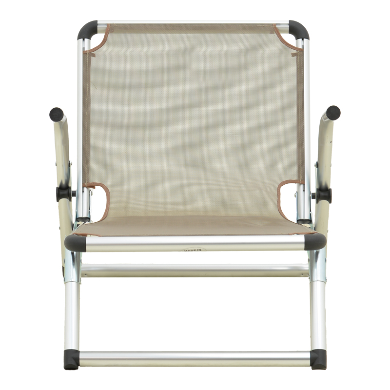 Καρεκλάκι παραλίας Plazo pakoworld αλουμίνιο-textilene σε μπεζ απόχρωση 55x70x59εκ
