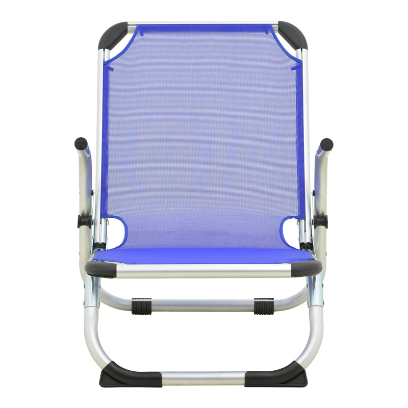 Καρεκλάκι παραλίας Playa pakoworld βαρέως τύπου με ψηλή πλάτη αλουμίνιο-textilene σε μπλε απόχρωση 54x72x63εκ