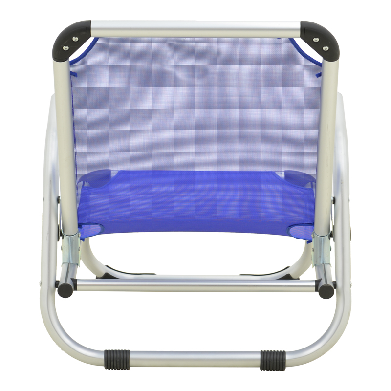 Καρεκλάκι παραλίας Playa pakoworld βαρέως τύπου με ψηλή πλάτη αλουμίνιο-textilene σε μπλε απόχρωση 54x72x63εκ