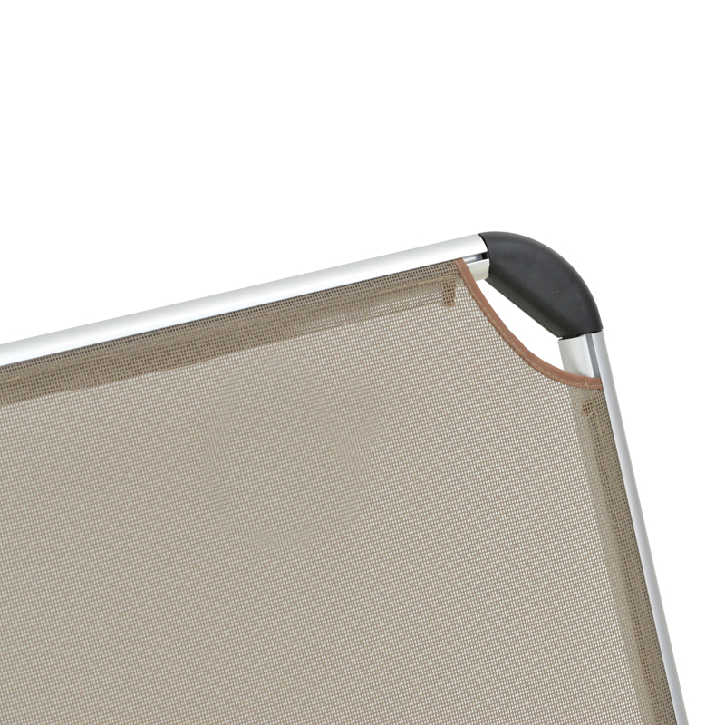 Καρεκλάκι παραλίας Playa pakoworld βαρέως τύπου με ψηλή πλάτη αλουμίνιο-textilene σε μπεζ απόχρωση 54x72x63εκ