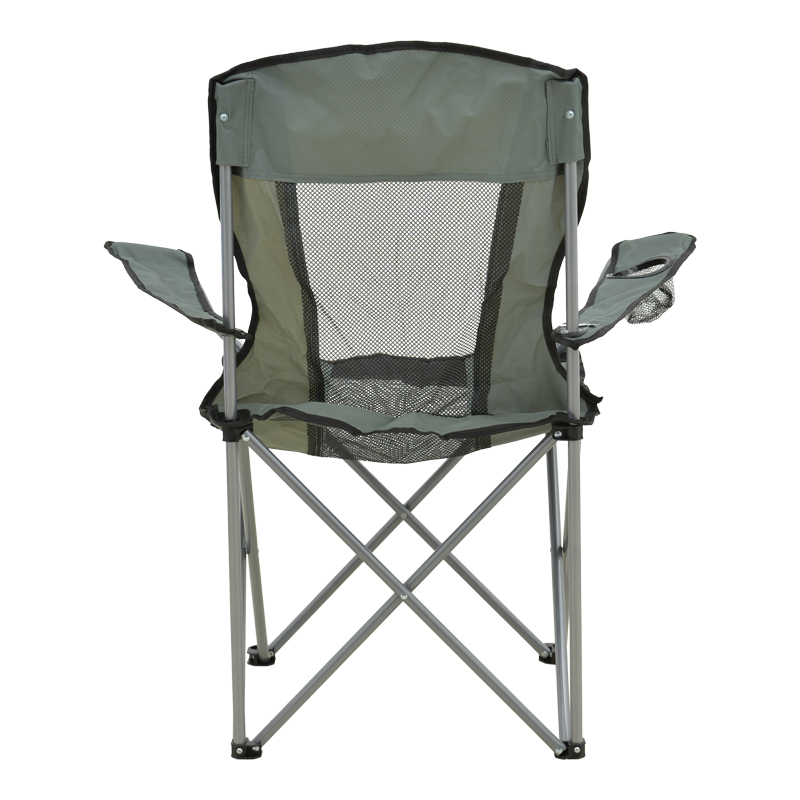 Καρεκλάκι παραλίας-camping Pesca pakoworld μέταλλο-αδιάβροχο ύφασμα σε γκρι απόχρωση 55x55x95εκ