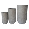 Planter Retaila pakoworld set 3pieces ceramic in antique grey color
