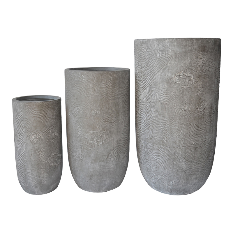 Planter Retaila pakoworld set 3pieces ceramic in antique grey color