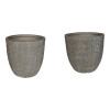 Planter Sapen pakoworld set 2pieces ceramic in grey-beige color