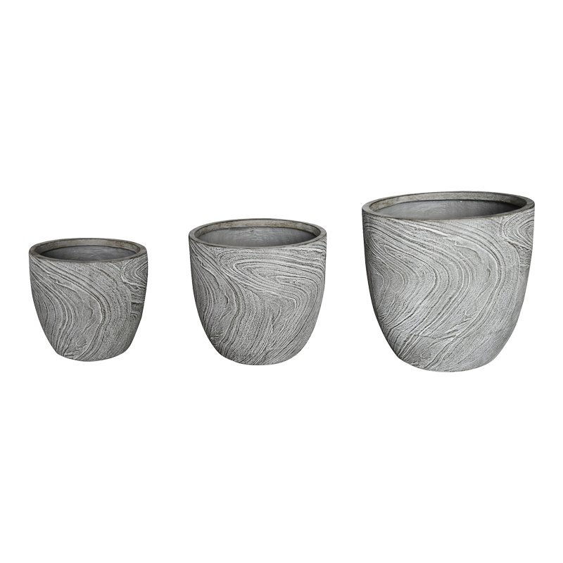 Κασπώ Anthea pakoworld σετ 3τεμ κεραμικό σε γκρι απόχρωση