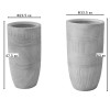 Planter Negani pakoworld set 2pieces ceramic in light grey color