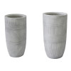 Planter Negani pakoworld set 2pieces ceramic in light grey color