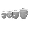 Planter Verveta pakoworld set 4pieces ceramic in grey color