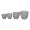 Planter Verveta pakoworld set 4pieces ceramic in grey color