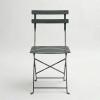Bistro chair pakoworld metal folding in anthracite color 42x46x82cm