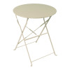 Τραπεζαρία Bistro pakoworld σετ 3τεμ μεταλλική αναδιπλούμενη σε μπεζ απόχρωση Φ60x71εκ