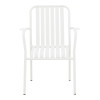 Πολυθρόνα Vista pakoworld στοιβαζόμενη αλουμίνιο σε λευκή απόχρωση 62x60x84εκ