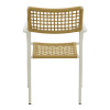 Πολυθρόνα Castal pakoworld στοιβαζόμενη μέταλλο σε λευκή -pe σχοινί σε φυσική απόχρωση 56x60x84εκ