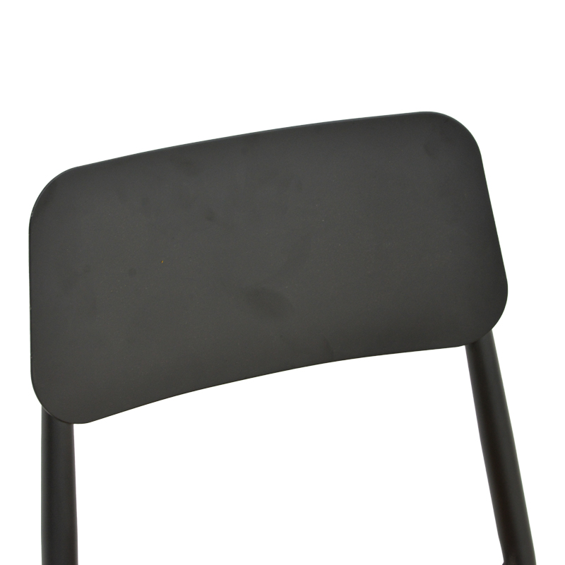 Καρέκλα Giardino pakoworld στοιβαζόμενη αλουμίνιο σε μαύρη -pe rattan σε φυσική απόχρωση 45x56x82εκ