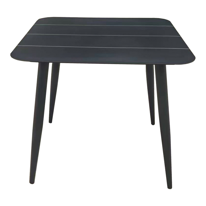 Τραπέζι Vista pakoworld αλουμίνιο σε μαύρη απόχρωση 80x80x72εκ