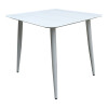 Τραπέζι Vista pakoworld αλουμίνιο σε λευκή απόχρωση 80x80x72εκ