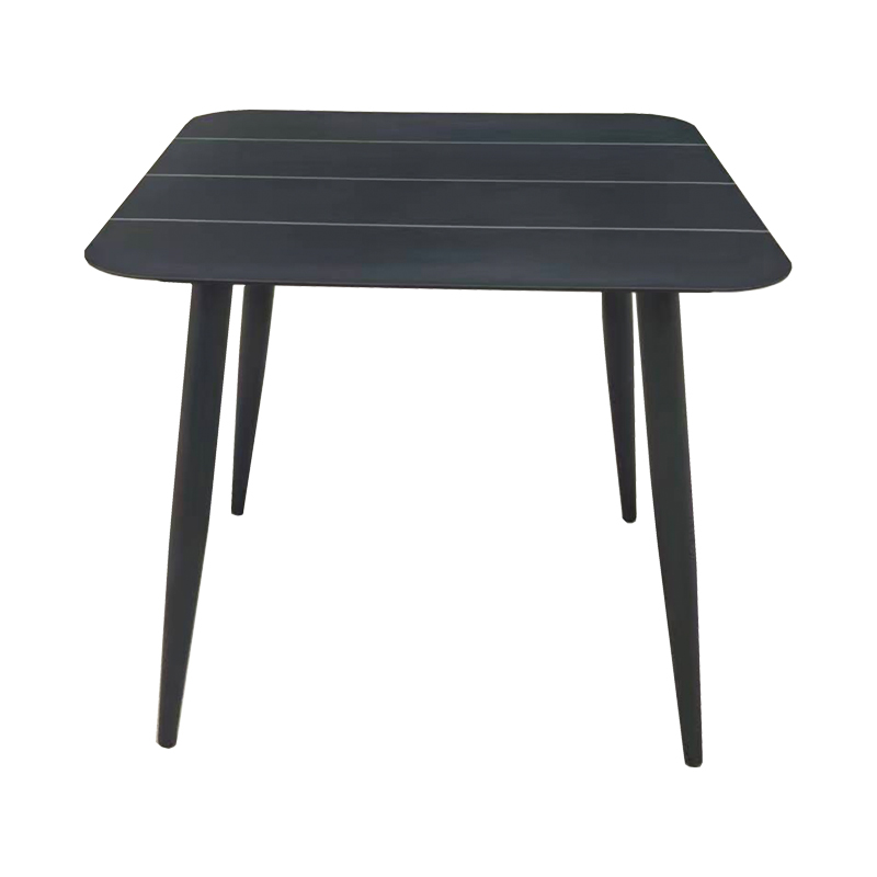 Τραπέζι Vista pakoworld αλουμίνιο σε ανθρακί απόχρωση 80x80x72εκ