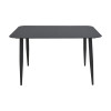 Τραπέζι Vista pakoworld αλουμίνιο σε μαύρη απόχρωση 120x70x72εκ