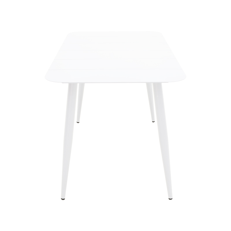Τραπέζι Vista pakoworld αλουμίνιο σε λευκή απόχρωση 120x70x72εκ