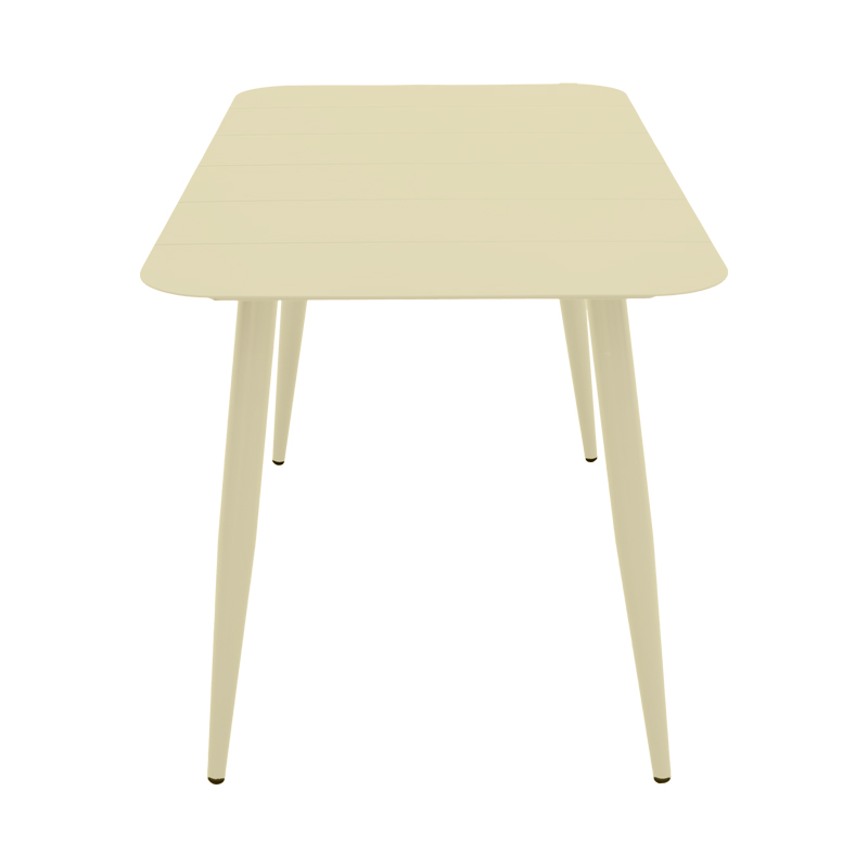 Τραπέζι Vista pakoworld σαμπανί αλουμίνιο 150x80x72εκ