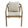 Πολυθρόνα Malibu II pakoworld μασίφ ξύλο ακακίας-ύφασμα σε φυσική-μπεζ απόχρωση 58x63x74εκ