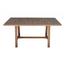 Τραπέζι Malibu pakoworld μασίφ ξύλο ακακίας σε φυσική απόχρωση 180x90x75εκ