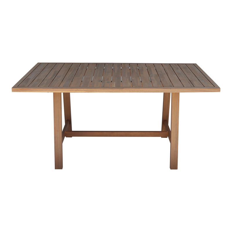 Τραπέζι Malibu pakoworld μασίφ ξύλο ακακίας σε φυσική απόχρωση 180x90x75εκ