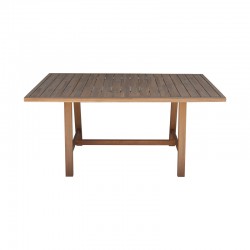 Τραπέζι Malibu pakoworld μασίφ ξύλο ακακίας σε φυσική απόχρωση 160x90x75εκ