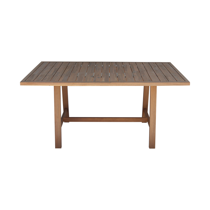 Τραπέζι Malibu pakoworld μασίφ ξύλο ακακίας σε φυσική απόχρωση 160x90x75εκ