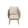 Armchair Macrena pakoworld acacia wood-fabric in natural-beige color 65x72x78cm
