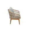 Armchair Macrena pakoworld acacia wood-fabric in natural-beige color 65x72x78cm