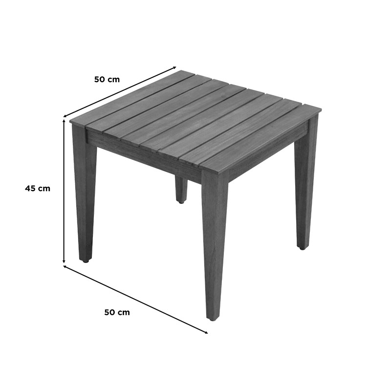 Table Napole pakoworld acacia wood in natural color 50x50x45cm