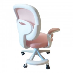 Bernu pakoworld children's office chair, mesh fabric in pink shade 47x56x80-90cm