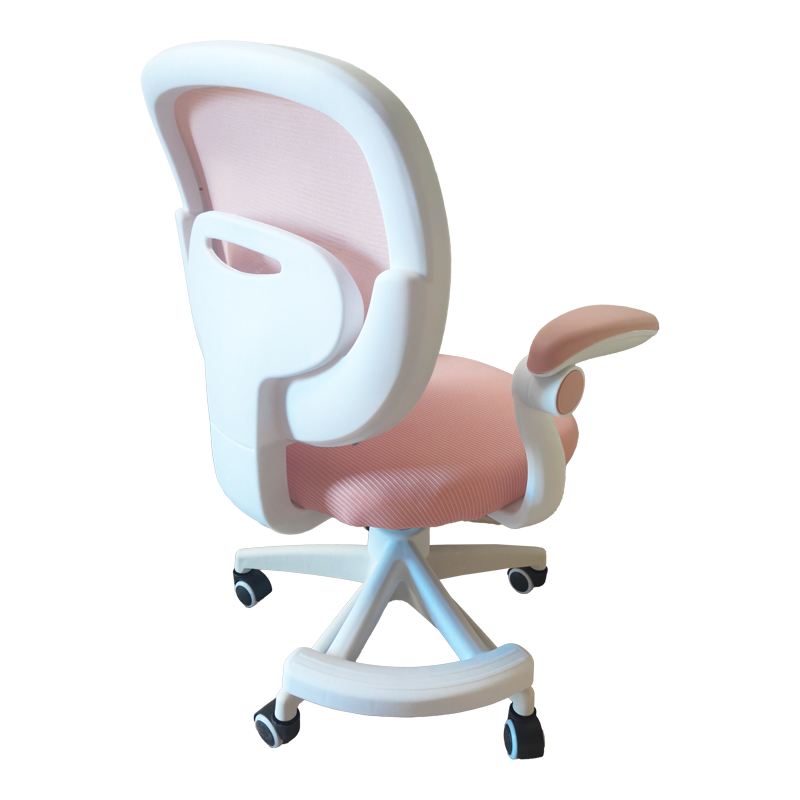 Bernu pakoworld children's office chair, mesh fabric in pink shade 47x56x80-90cm