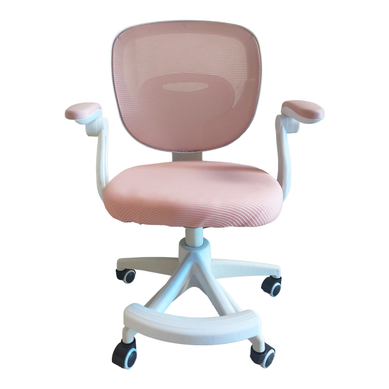 Bernu pakoworld children's office chair, mesh fabric in pink shade 47x56x80-90cm