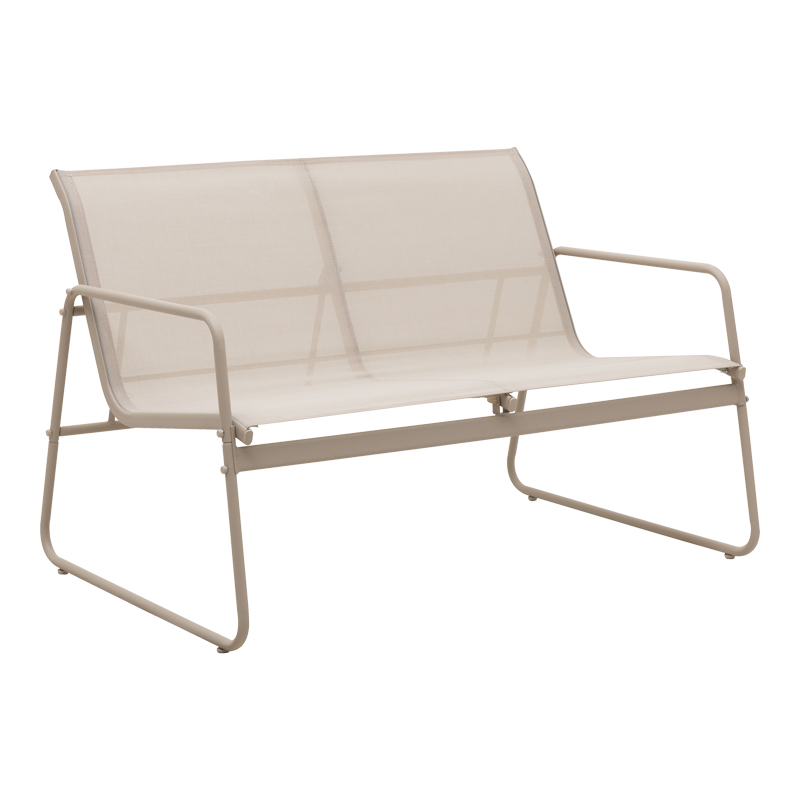 Σαλόνι εξωτερικού χώρου Veranda textilene-μέταλλο σε λευκή απόχρωση