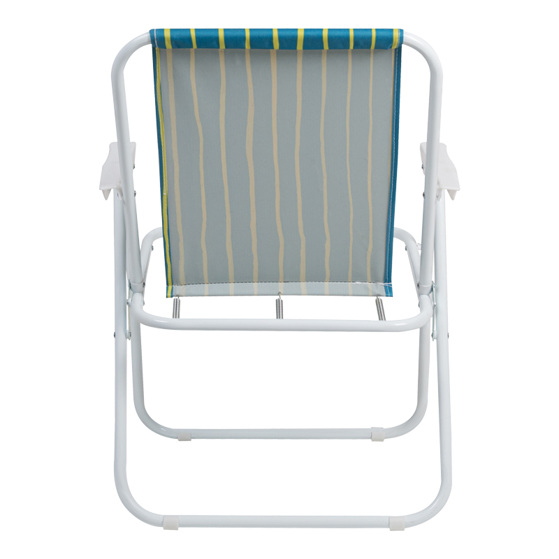 Καρεκλάκι παραλίας-camping Jette pakoworld πράσινο με κίτρινο ύφασμα-λευκό μέταλλο 53x56x73εκ